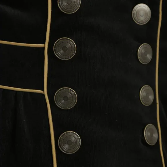 Elegant Black Double-Breasted Women's Coat - Picture 8 of 10